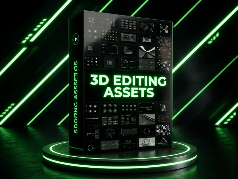 3D Documentary Editing Assets Pack – Cinematic PNG Elements Inspired by Shivanshu Agrawal Style