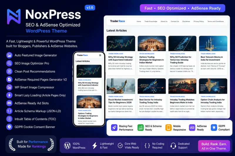 NoxPress – Premium SEO & AdSense Optimized WordPress Theme